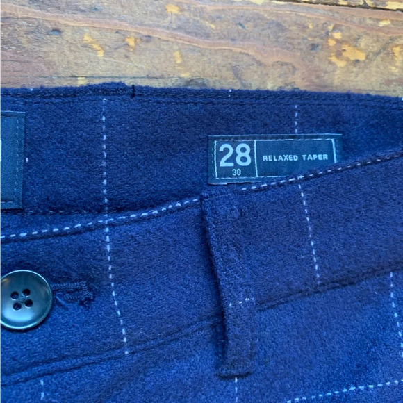 Gap Relaxed Taper Wool Blend Dress pants Men's Plaid New - Picture 6 of 10